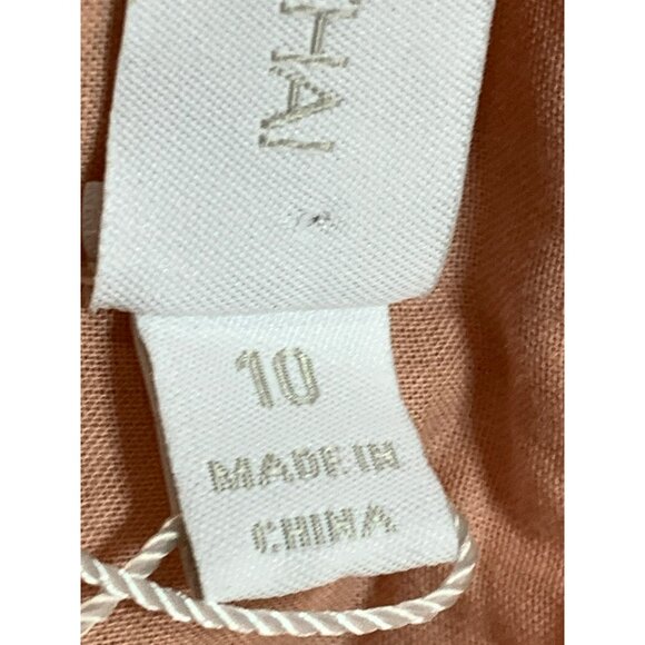 JONATHAN SIMKHAI Wilder Cotton Gauze Maxi Dress Peach Puff Sleeves Size 10 NWT - Picture 7 of 16